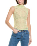 FRAME Mock Neck Lace Tank