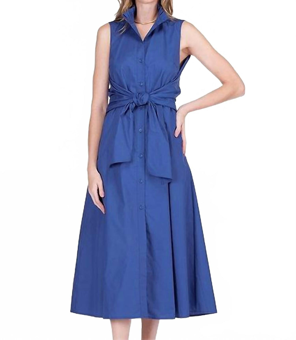 Sarah Midi Dress In Navy