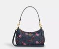 NWT Coach Teri Shoulder Bag In Signature Canvas With Cherry Print