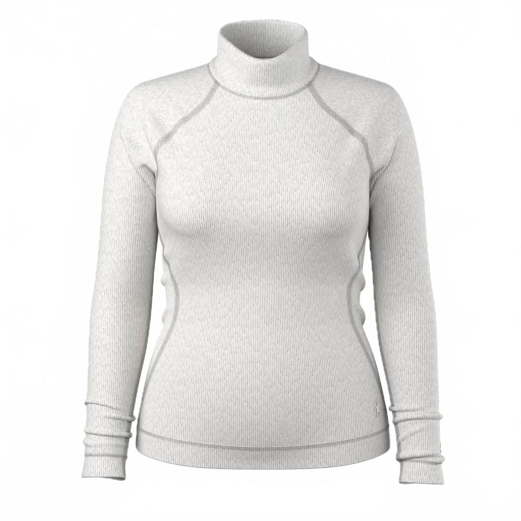 Thermal Merino Turtleneck Top In Ash Heather