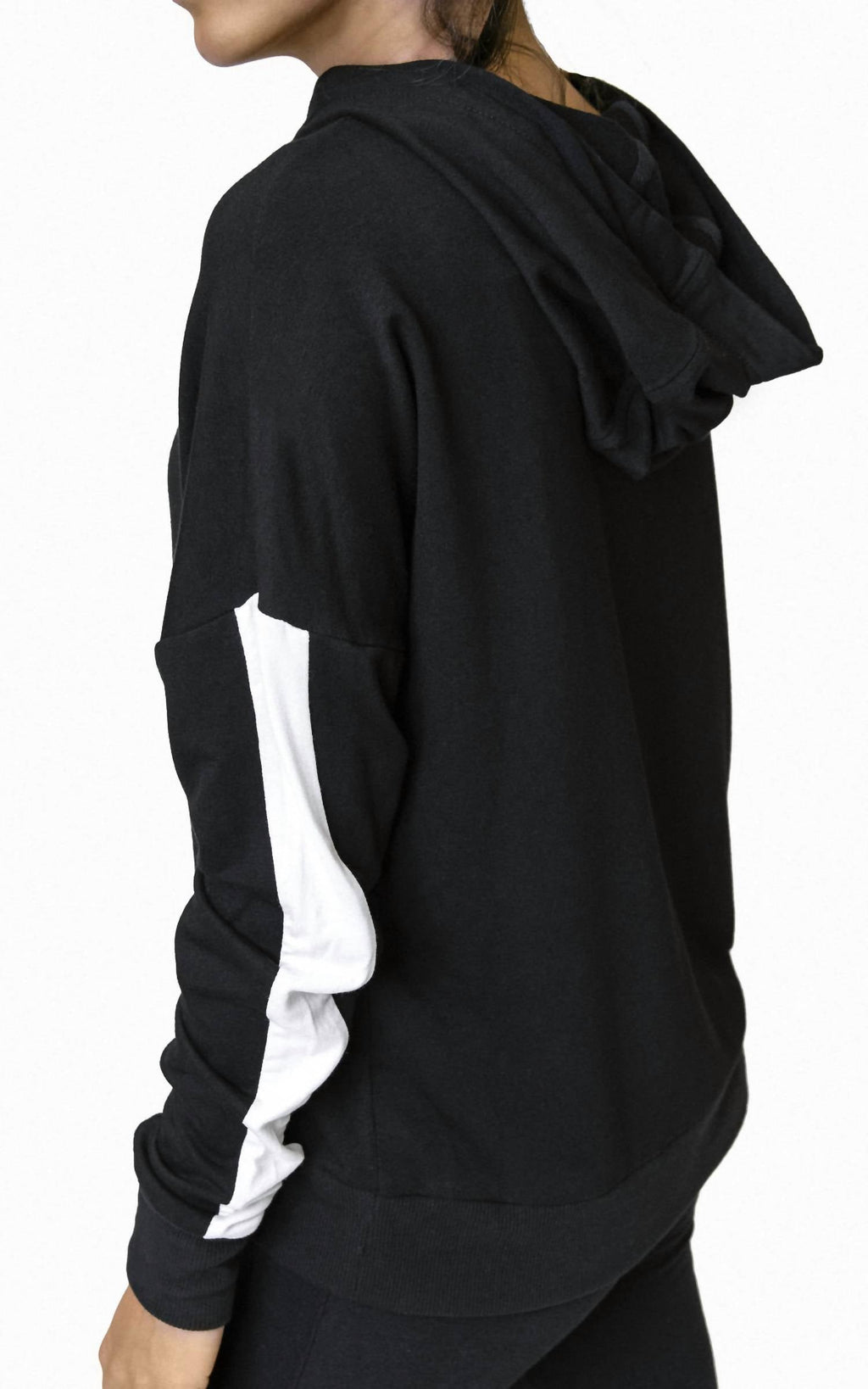Racer Fleece Hoodie In Black