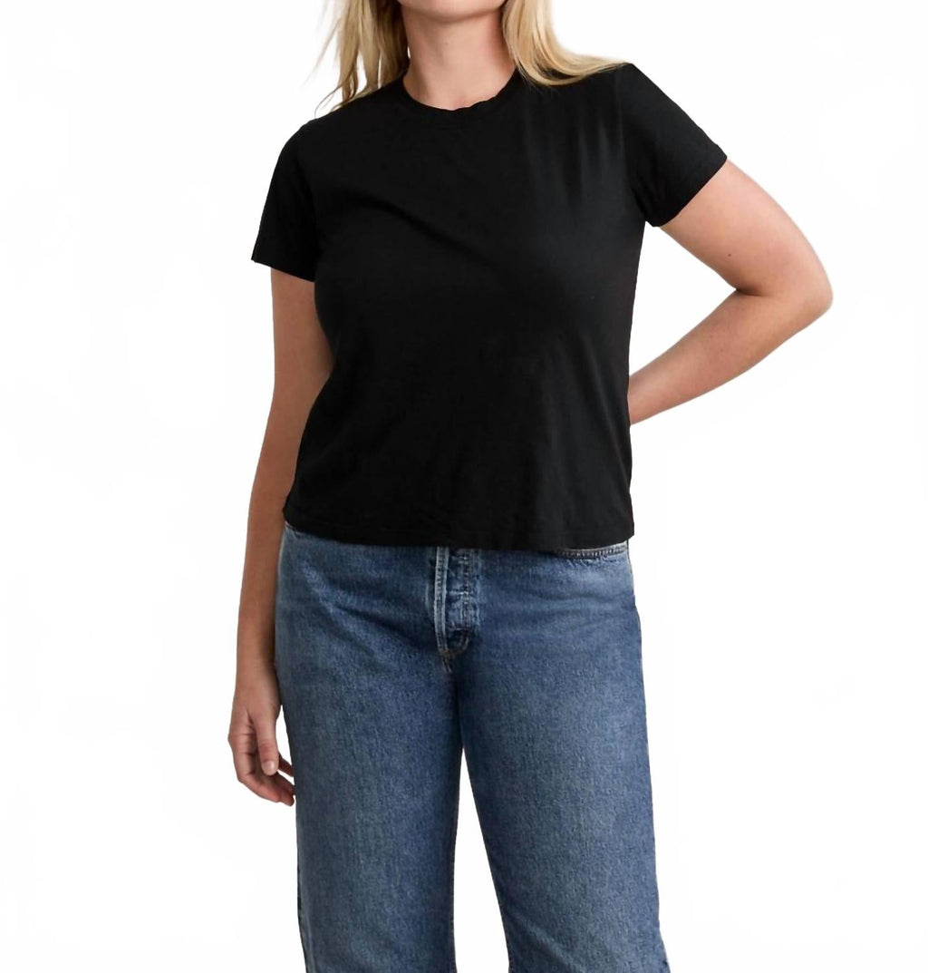 Charlotte Crew Neck Tee In Black