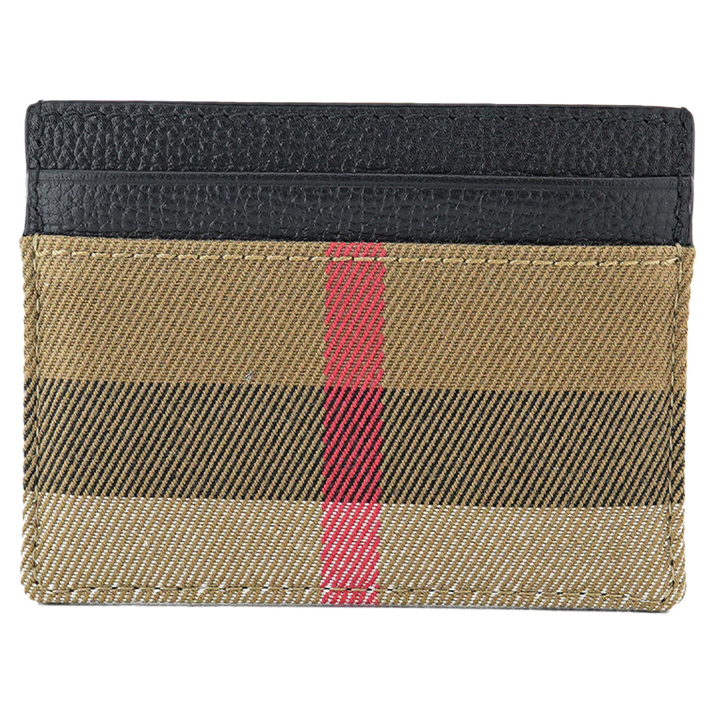 Card Holder Sandon Black Leather Fabric