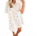 Summer Mix Embroidery Dress In White