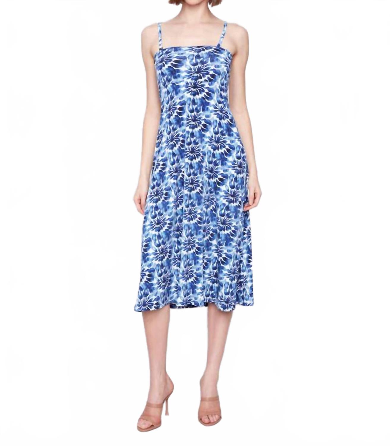 Removable Straps Two Way Midi Skirt And Dress In Lily Print