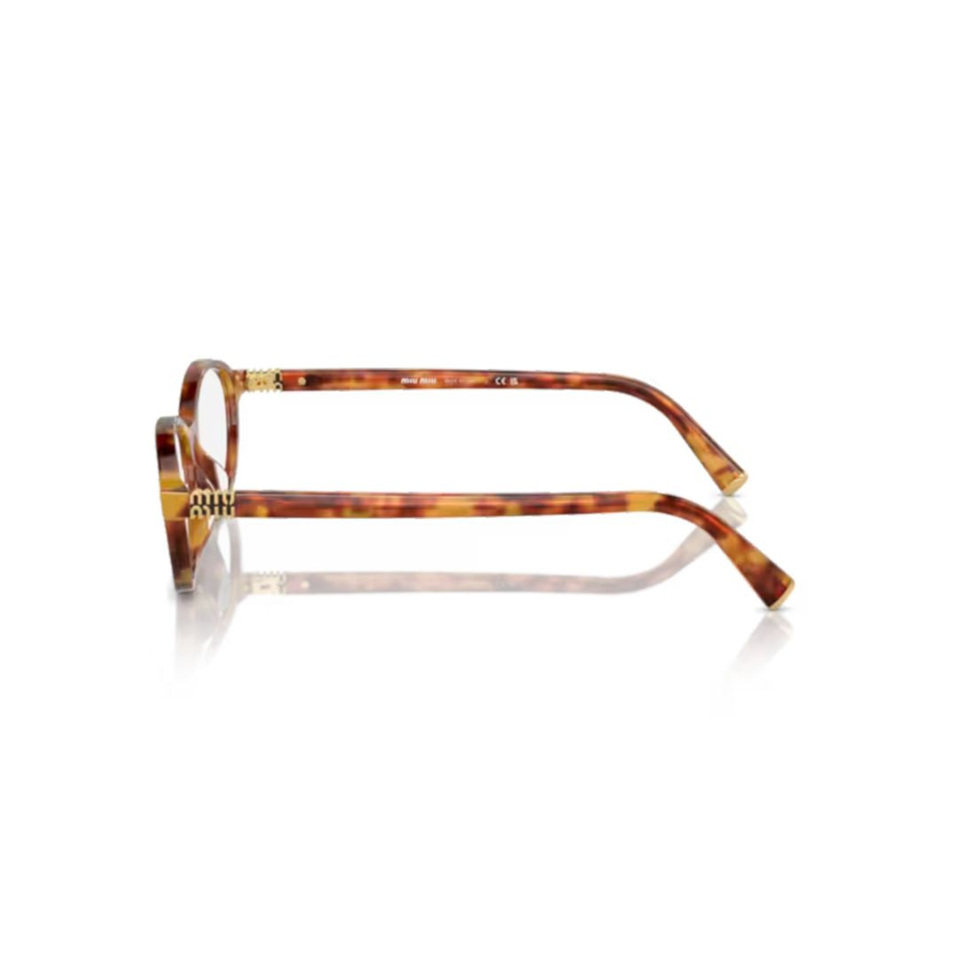 09xv Vista Tortoiseshell Pattern Oval Frame Eyeglasses
