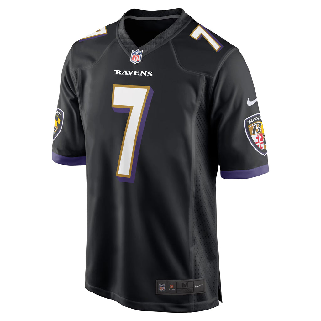 Baltimore Ravens Rashod Bateman Black Game Player Jersey