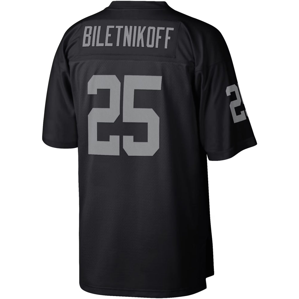 Las Vegas Raiders Fred Biletnikoff Mitchell & Ness Black Legacy Replica Jersey