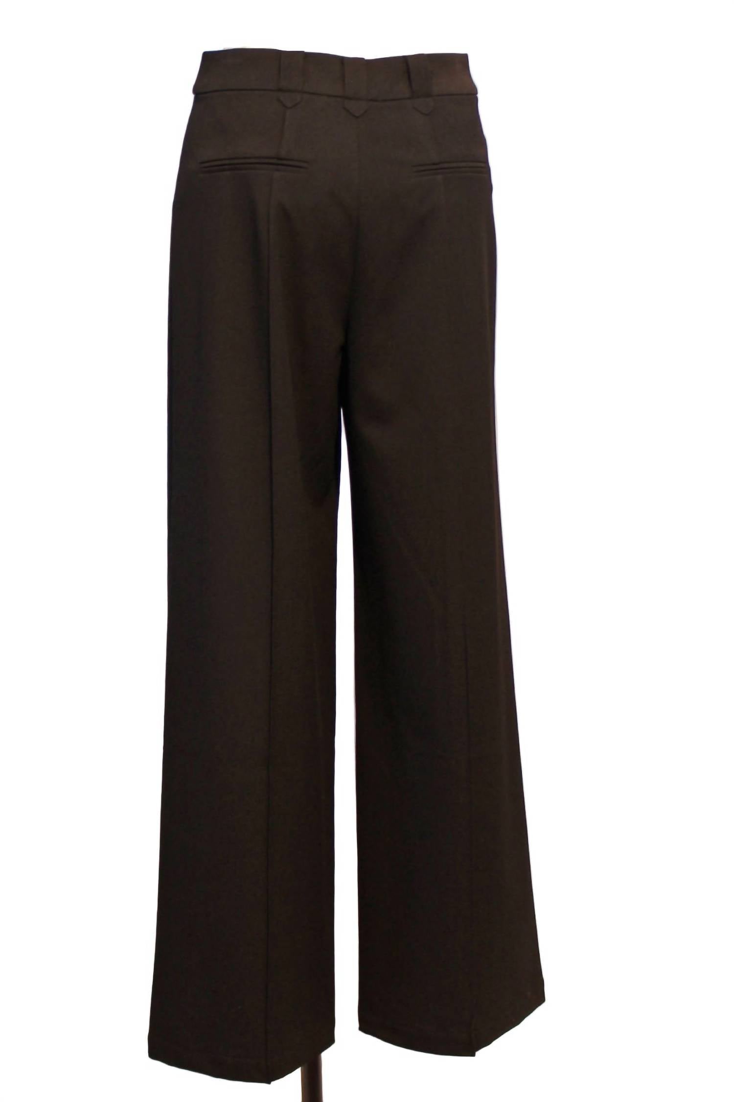 Women's Wide Leg Trouser Pant In Black