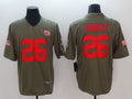Men's New York Giants Saquon Barkley #26 Brown Authentic Game Jersey1
