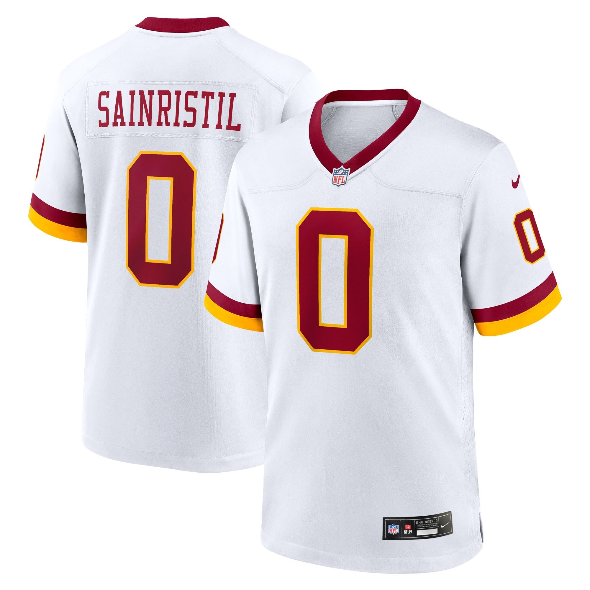 Washington Commanders Mike Sainristil White Game Super Bowl Era Jersey