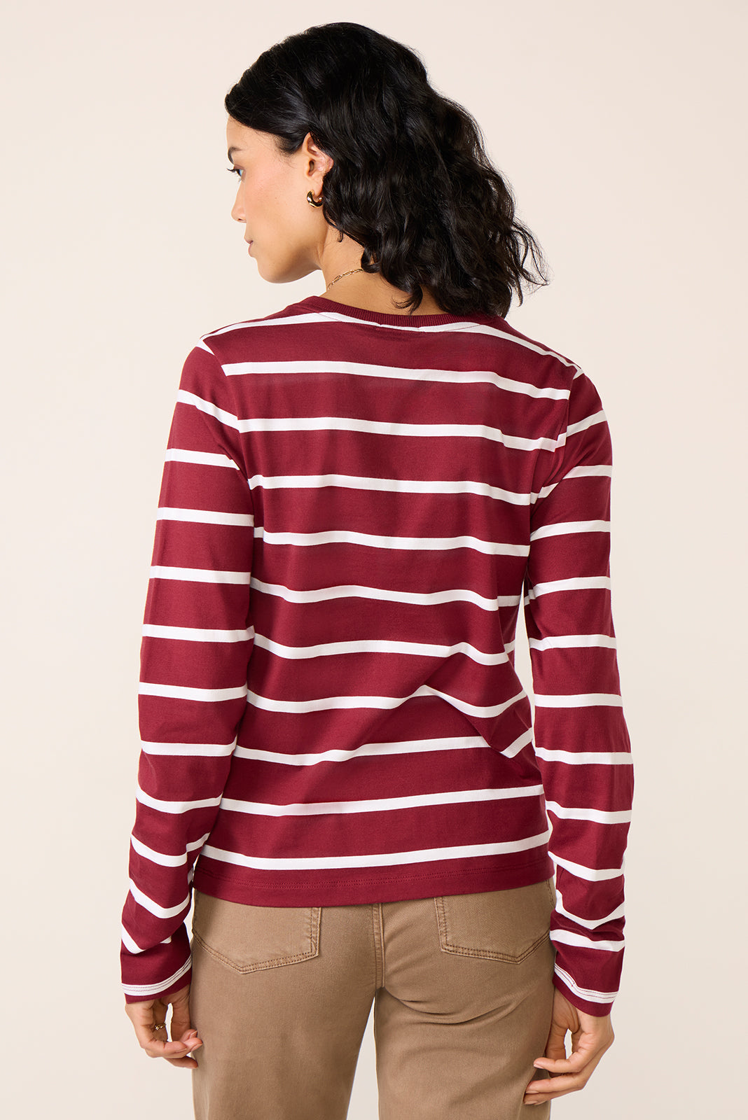 Women's Ever Perfect Long Sleeve Stripe T-Shirt