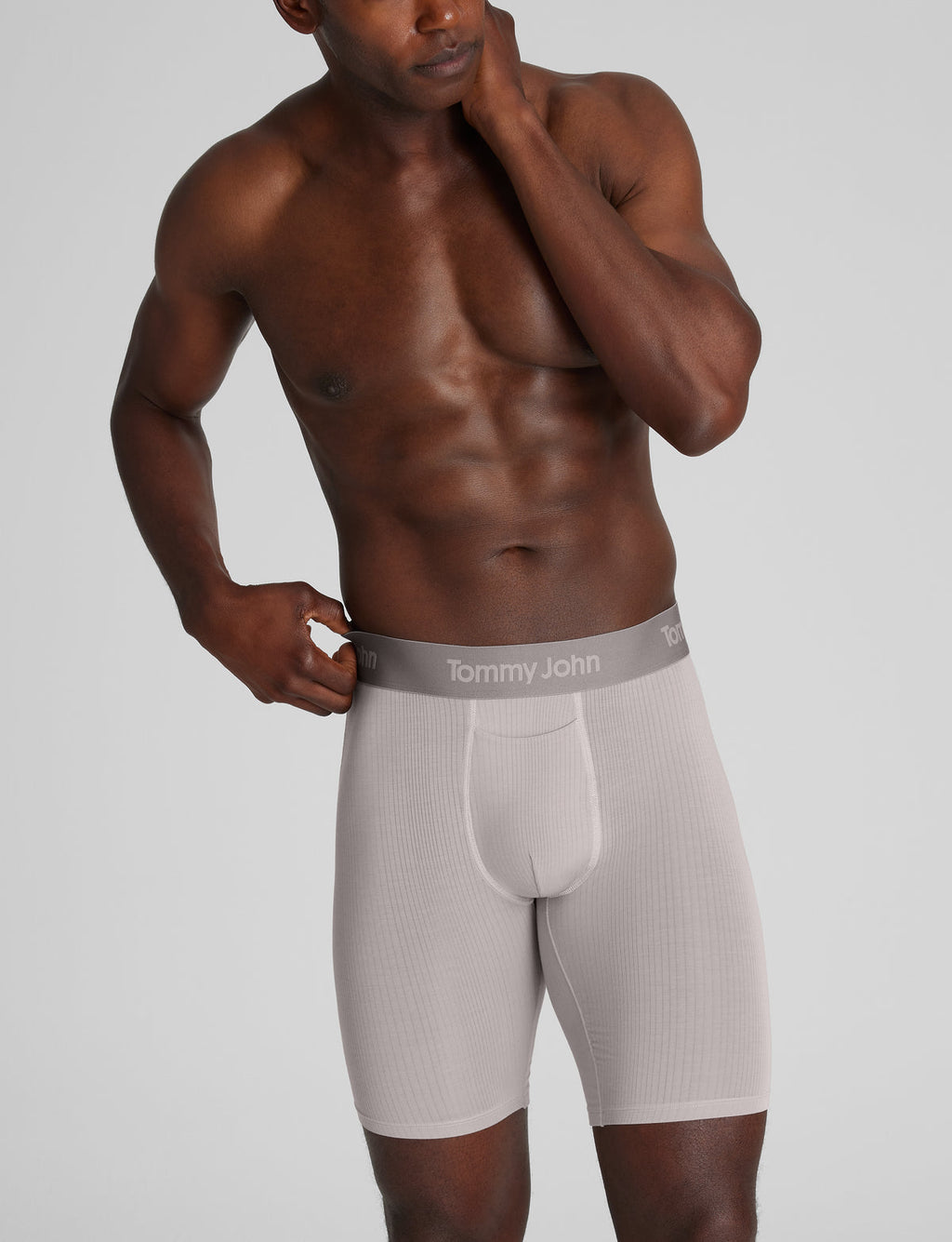 Men's Second Skin Luxe Rib Boxer Brief 8"