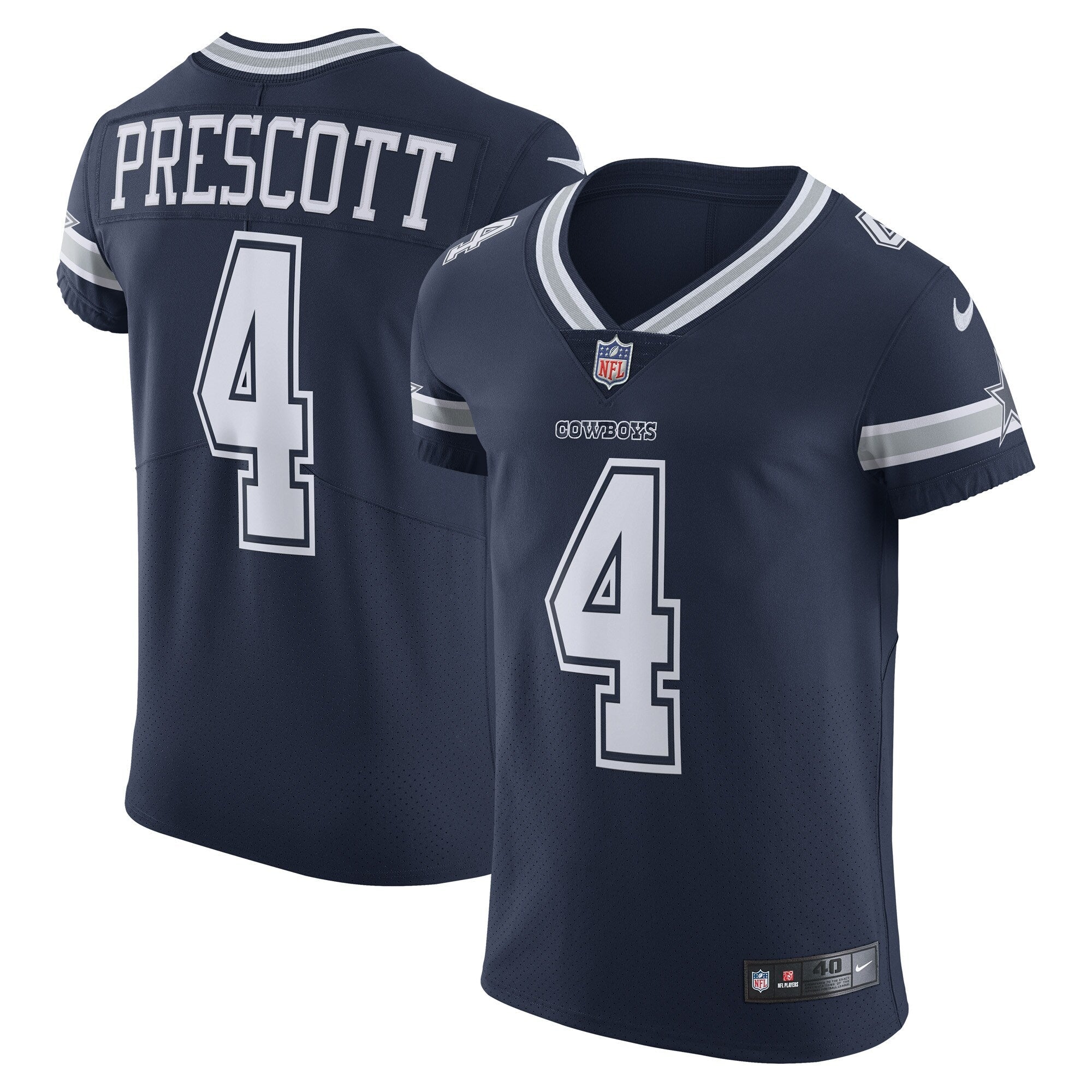 Dallas Cowboys Dak Prescott Navy Vapor Elite Player Team Jersey