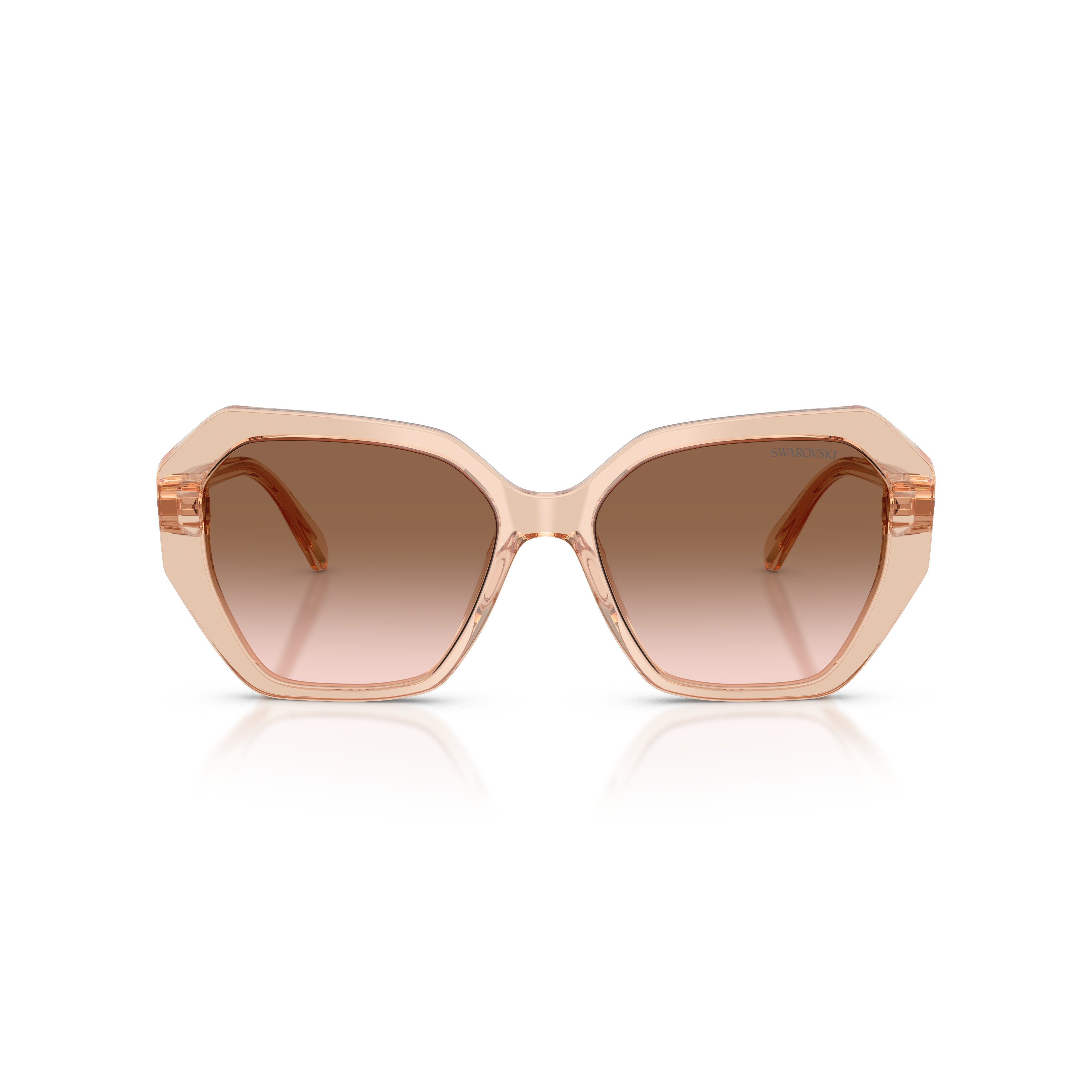 0Sk6017 Oversized Geometric Frame Sunglasses with Crystal Embellishments