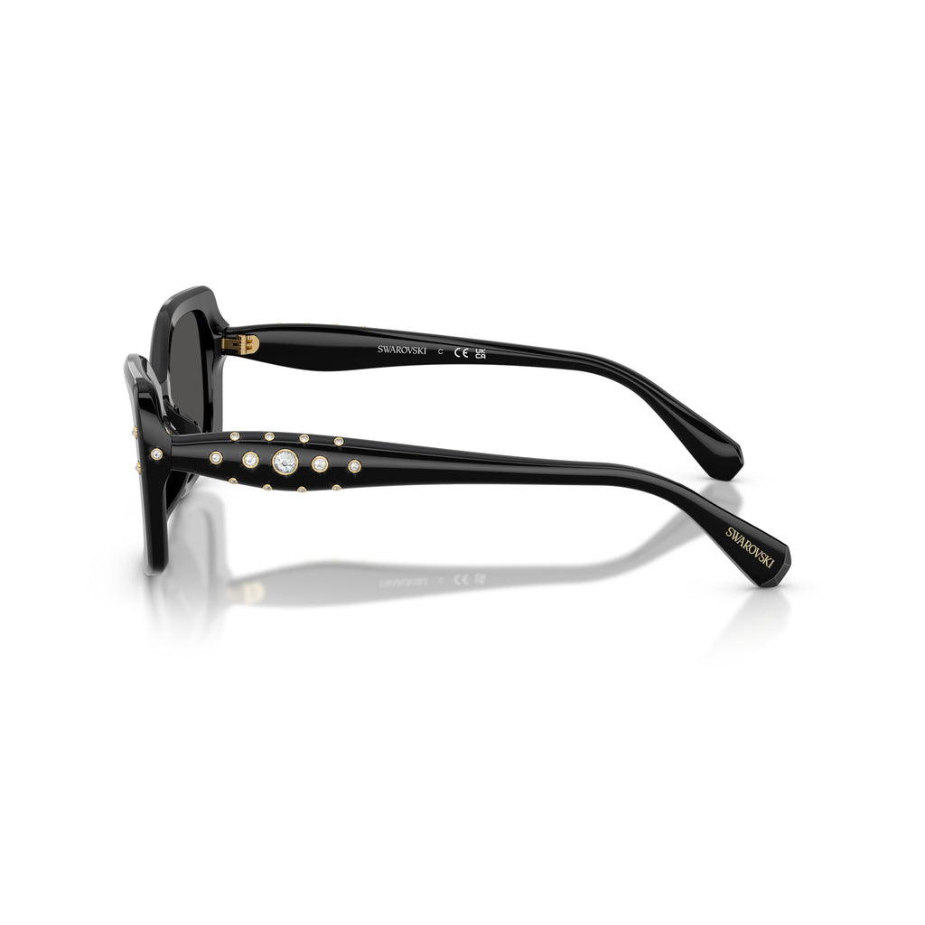 0Sk6058U Oversized Square Frame Sunglasses with Crystal Embellishments