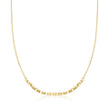 RS Pure by Ross-Simons Italian 18kt Gold Over Sterling Square Bead Necklace
