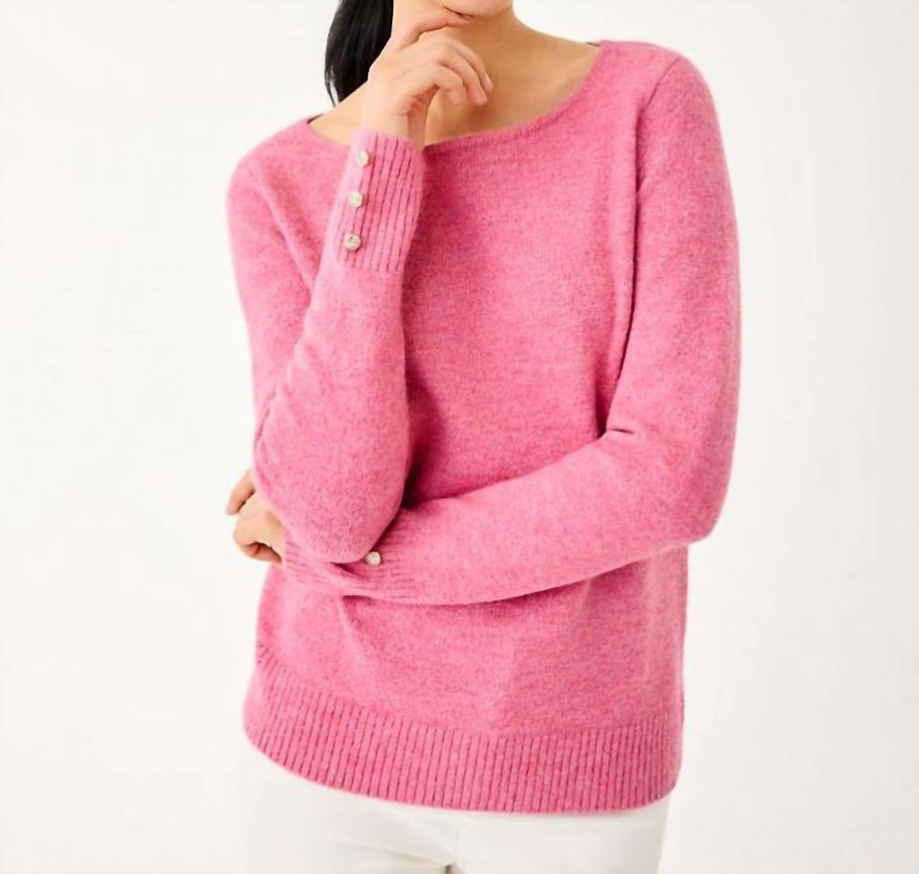 Lola Sequin Sweater In Confetti Pink Metallic