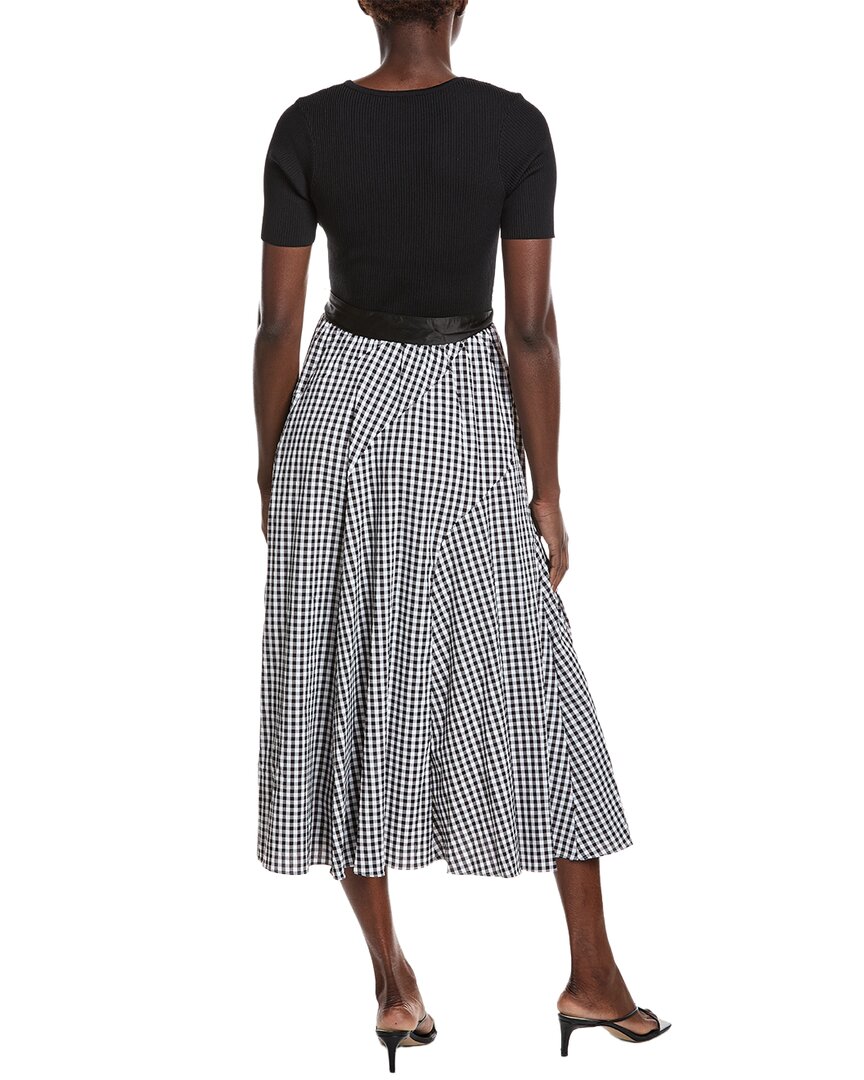 Gracia Asymmetrical Ruffle Detail Midi Dress
