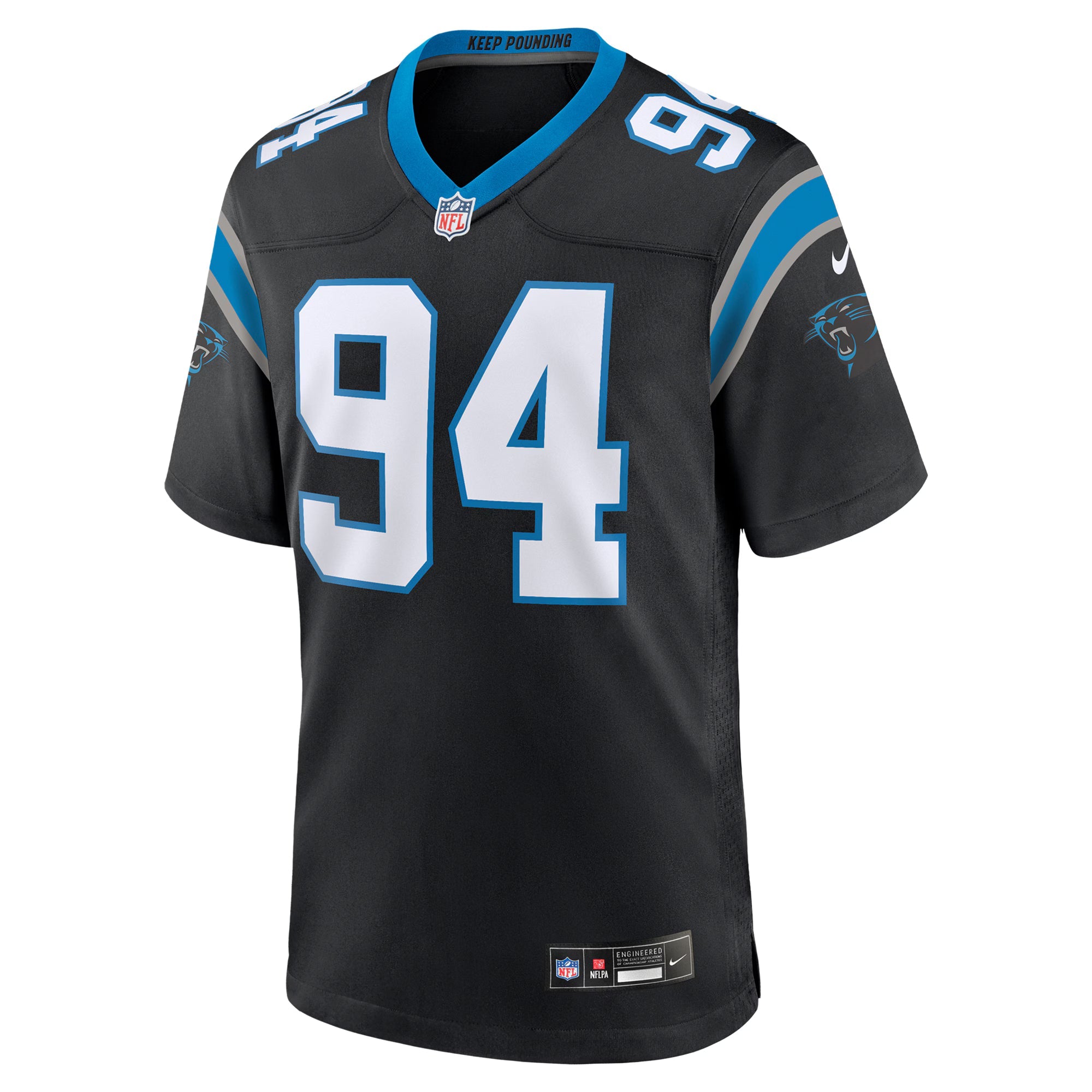 Carolina Panthers A'Shawn Robinson Black Game Jersey