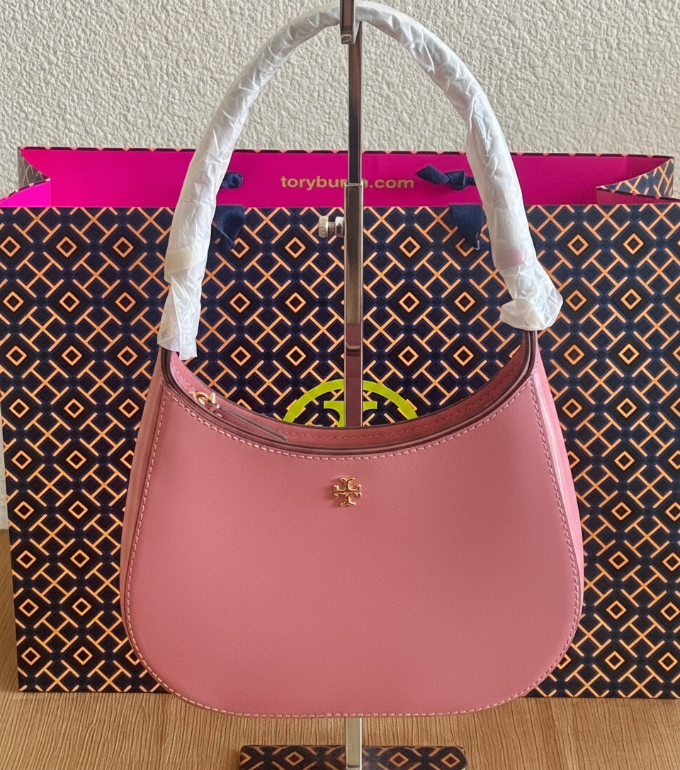NWT Tory Burch Emerson Patent Leather Shoulder Bag in Pink
