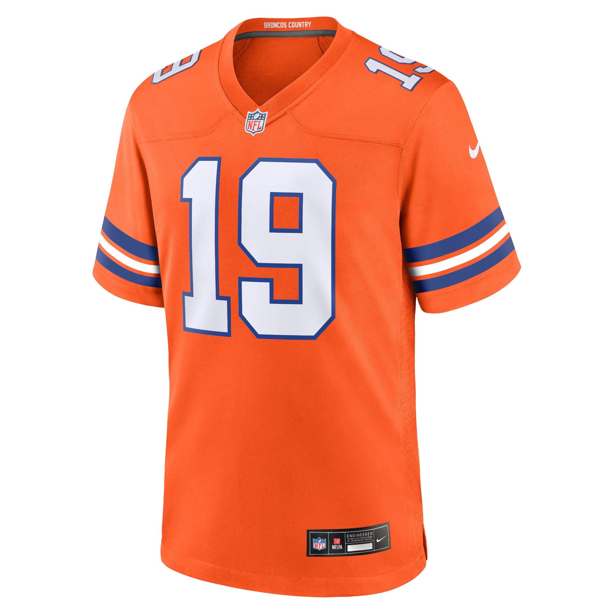Denver Broncos Marvin Mims Jr Orange Mile High Collection 1977 Throwback Player Game Jersey