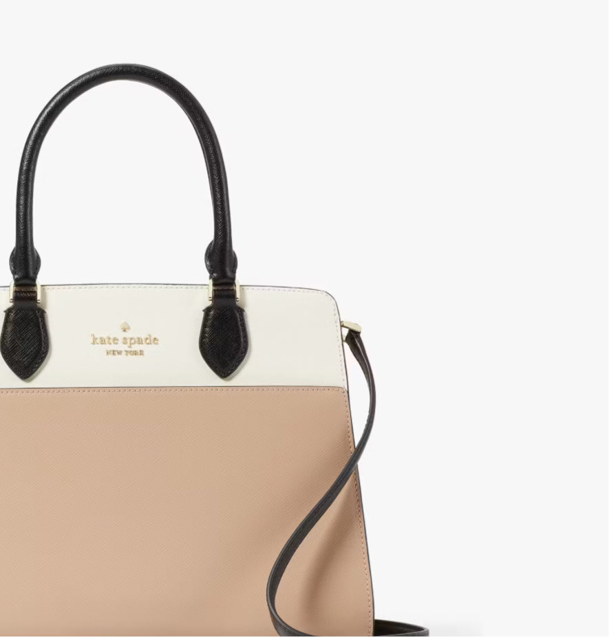 NWT Kate Spade Madison Medium Leather Satchel/Crossbody