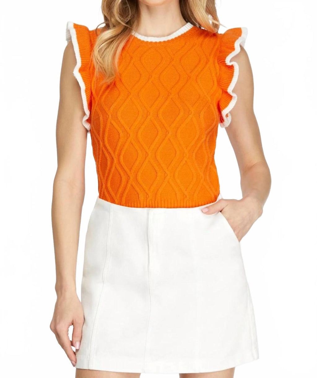 Game Day Top In Orange