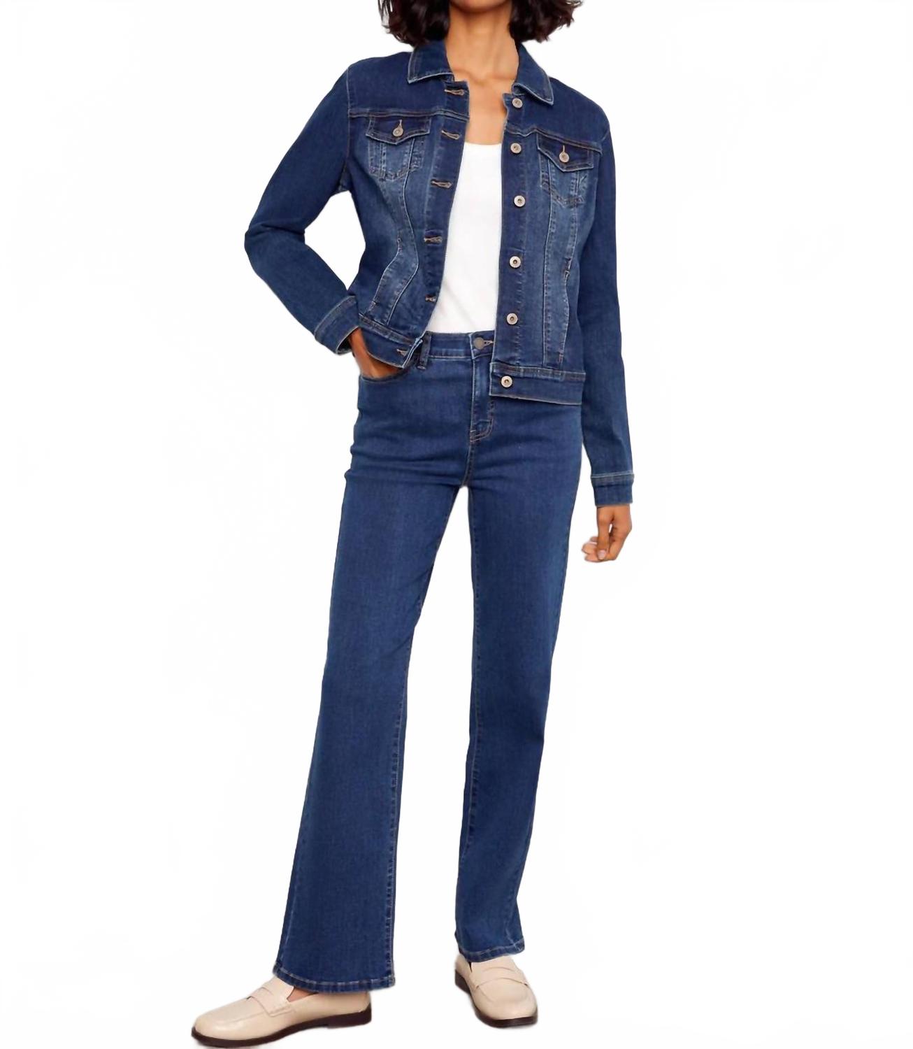 Stretch Denim Jacket In Indigo