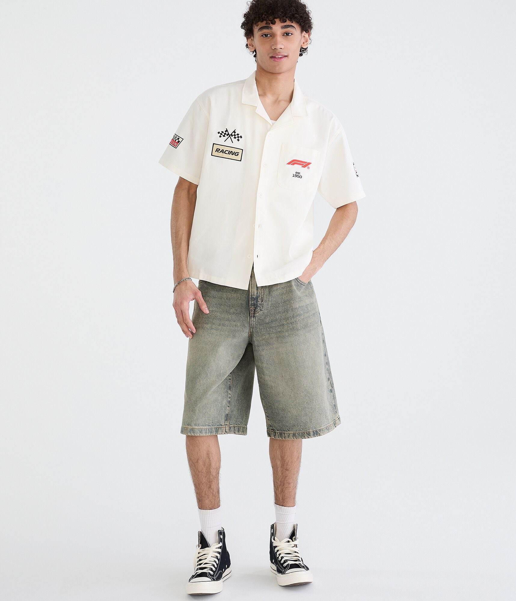 Aeropostale Formula 1 World Tour 2026 Boxy Mechanic Shirt