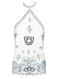 Ferragamo Women "Arabesque" Print Scarf Top
