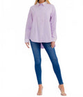Cheers Sequin Patch Poplin Shirt In Lilac