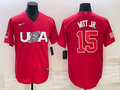 Men's 2023 World Baseball Classic #15 Bobby Witt Jr. USA Red jersey