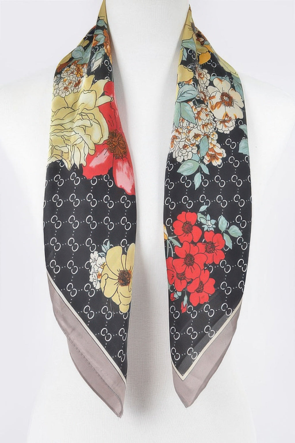 Luxe Multi Print Silk Scarf