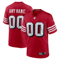 Custom San Francisco 49ers Scarlet Alternate Game jersey