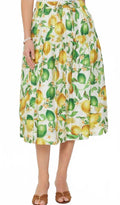 Lemon Midi Skirt In Yellow/green