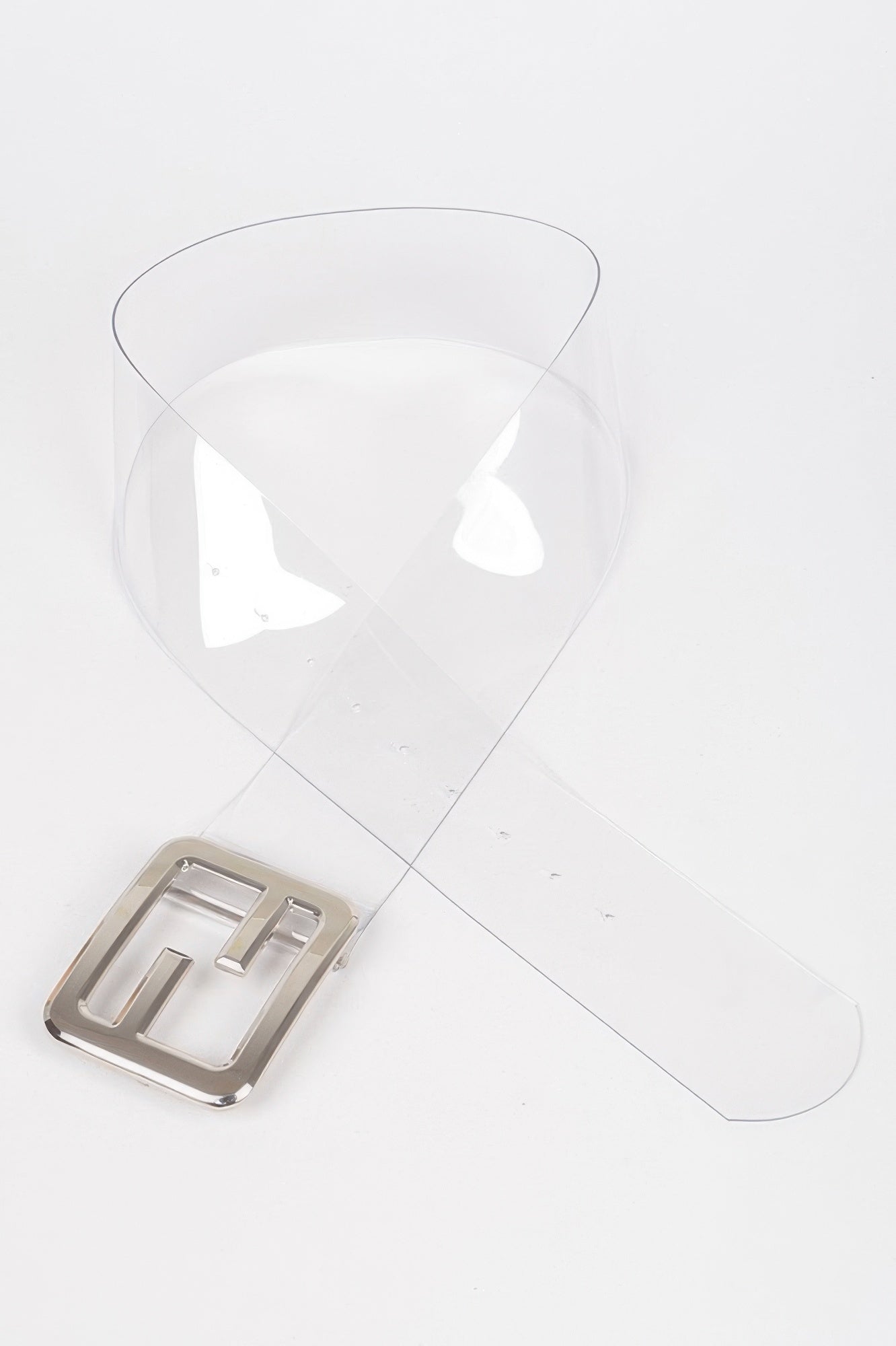 Metal Buckle Clear Belt