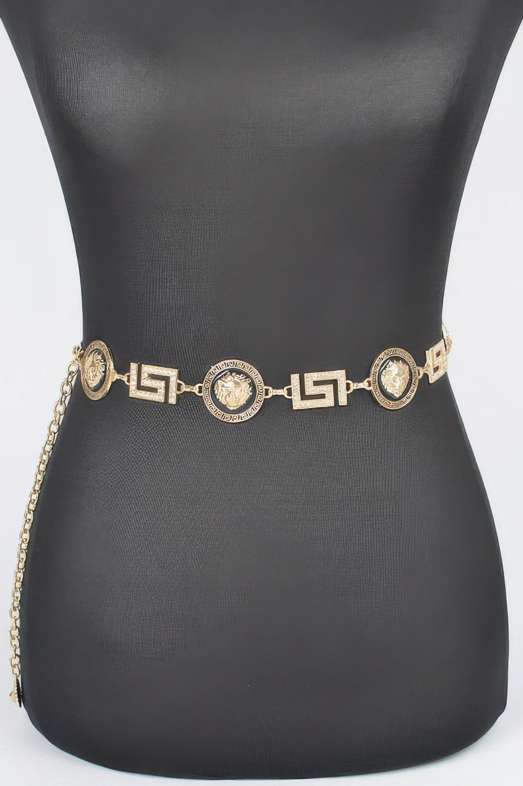 Metal Rhinestone Chain Belt