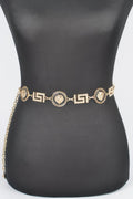 Metal Rhinestone Chain Belt