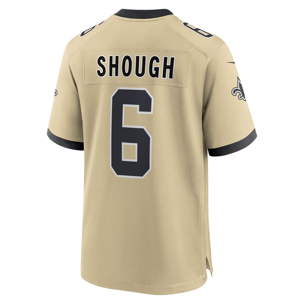 New Orleans Saints Tyler Shough Gold Alternate Game Player Jersey