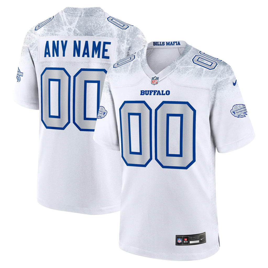Buffalo Bills White 2025 Rivalries Collection Custom Game Jersey
