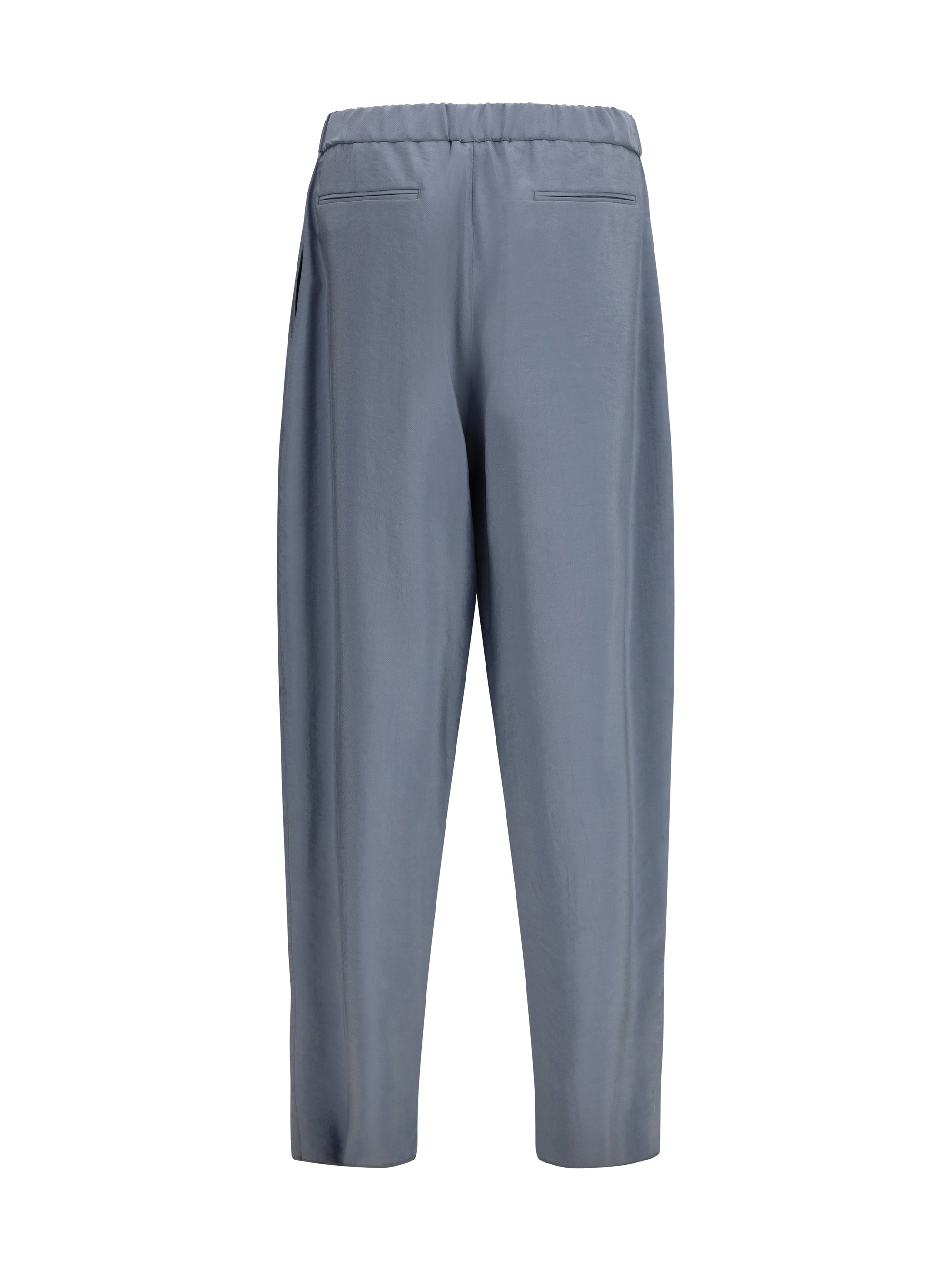 Giorgio Armani Men Wide-Leg Silk Blend Pants