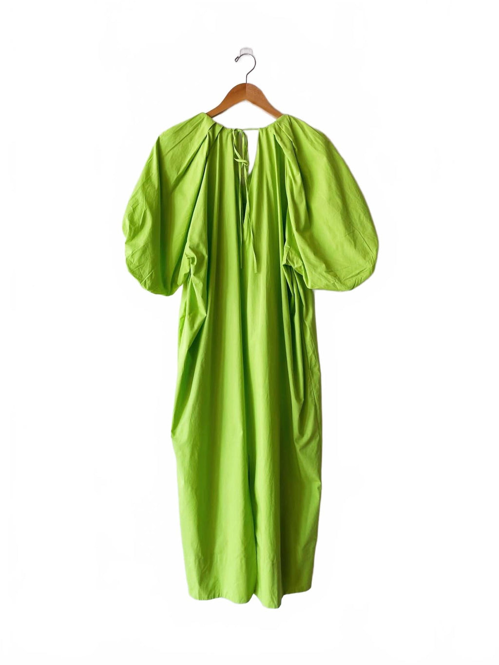 Tucked Cocoon Dress In Apple