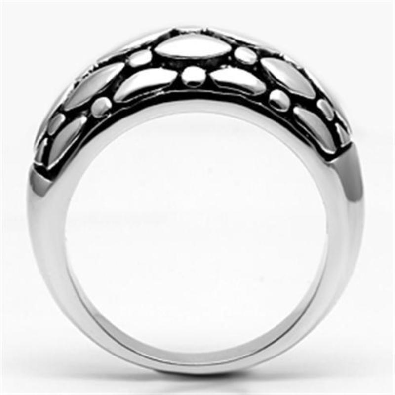 Rhodium Brass Ring with No Stone