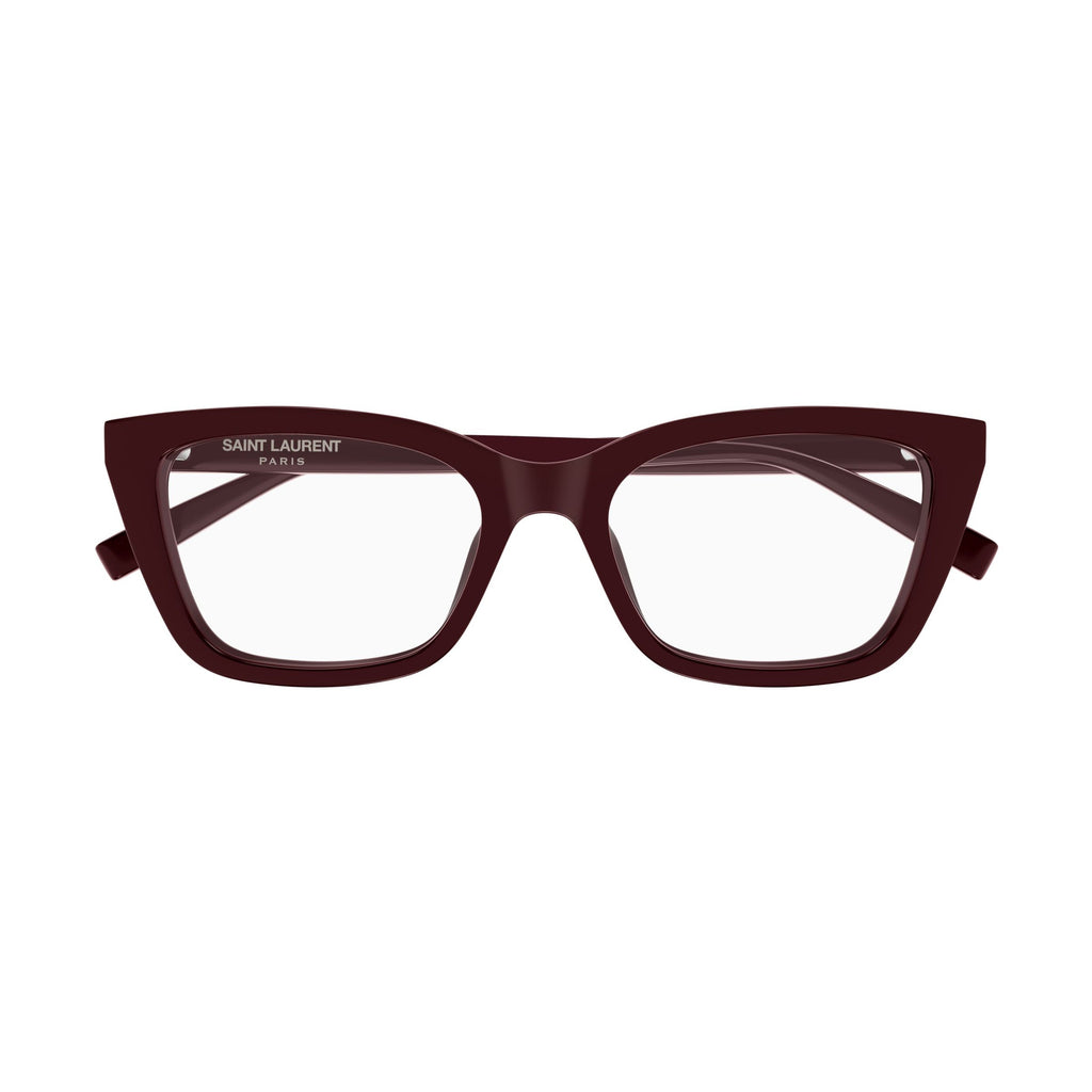 Rectangular Frame Eyewear In Deep Burgundy