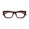 Rectangular Frame Eyewear In Deep Burgundy
