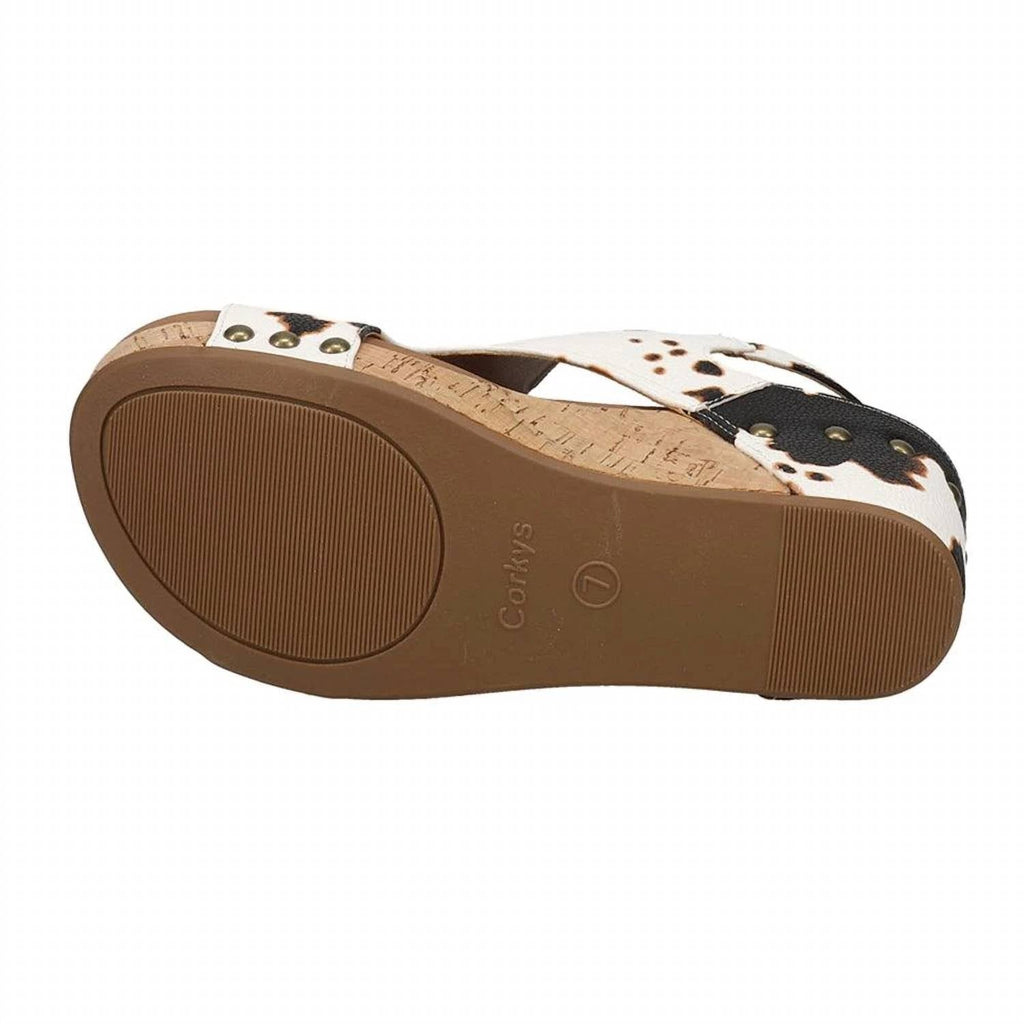 Women's Carley Cow Smooth Wedge Sandals In Multi