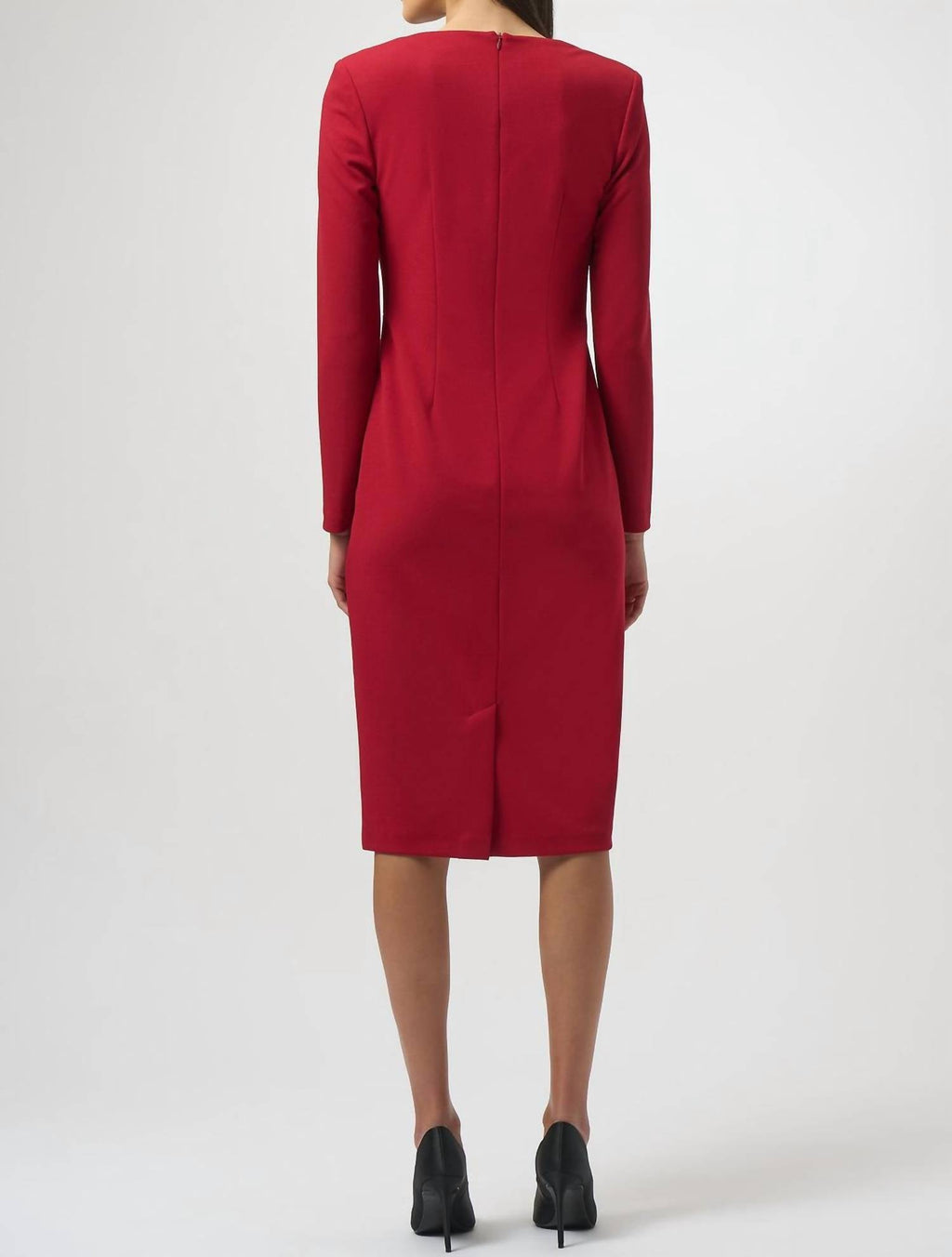 Sheath Dress In Deep Cherry