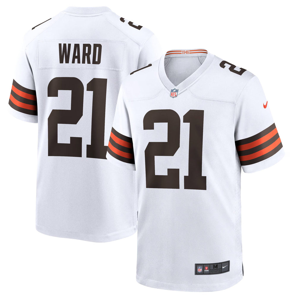 Cleveland Browns Denzel Ward White Game Jersey