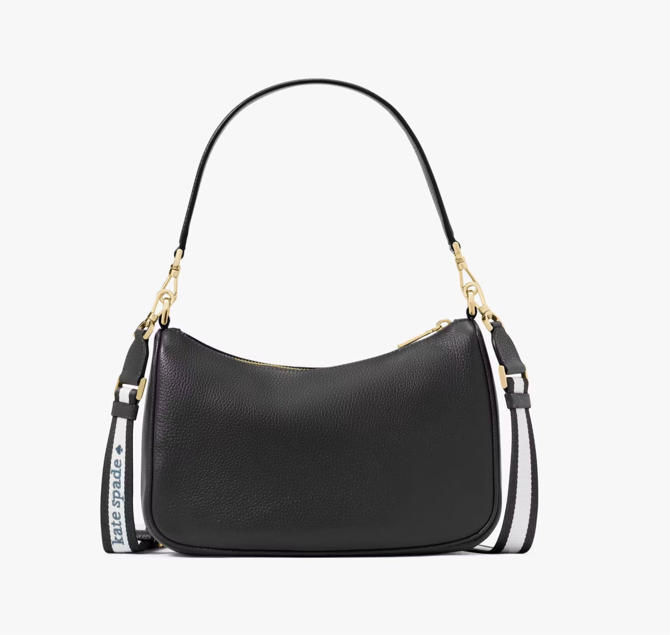 NWT Kate Spade Emma Leather Shoulder Bag In Black